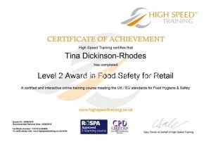 Food Hygiene and Safety Certificate