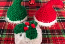 Knitted Mini Christmas Puddings and Hats